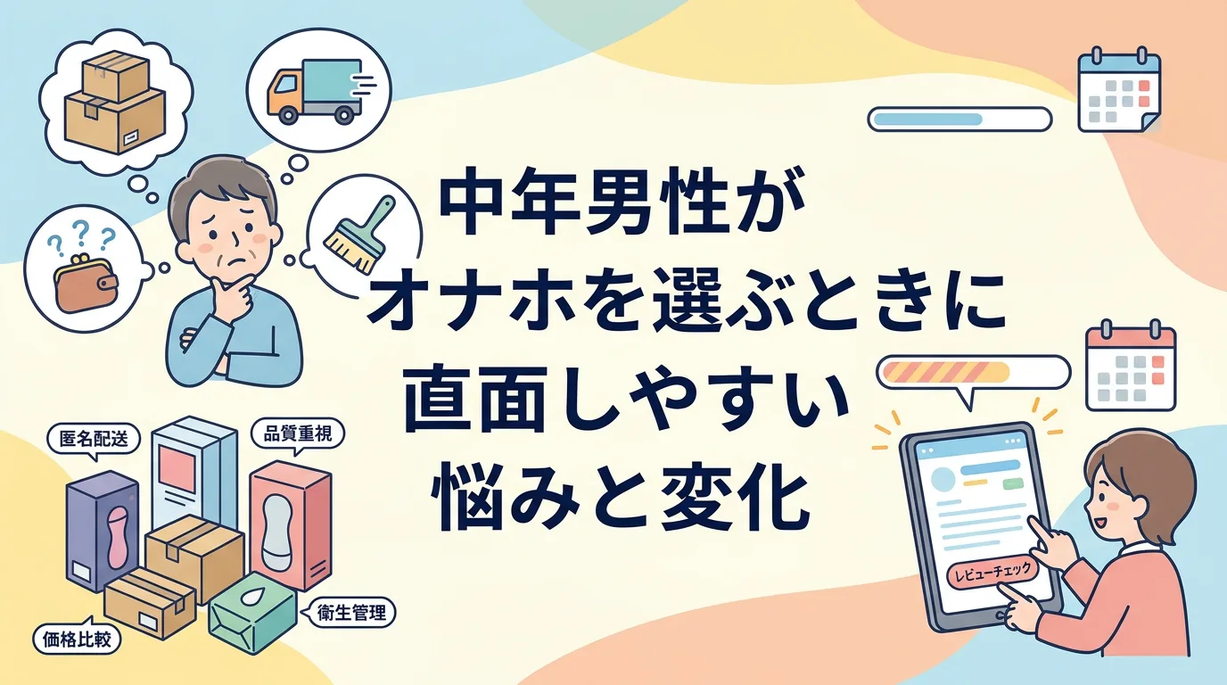 中年男性がオナホを選ぶときに直面しやすい悩みと変化