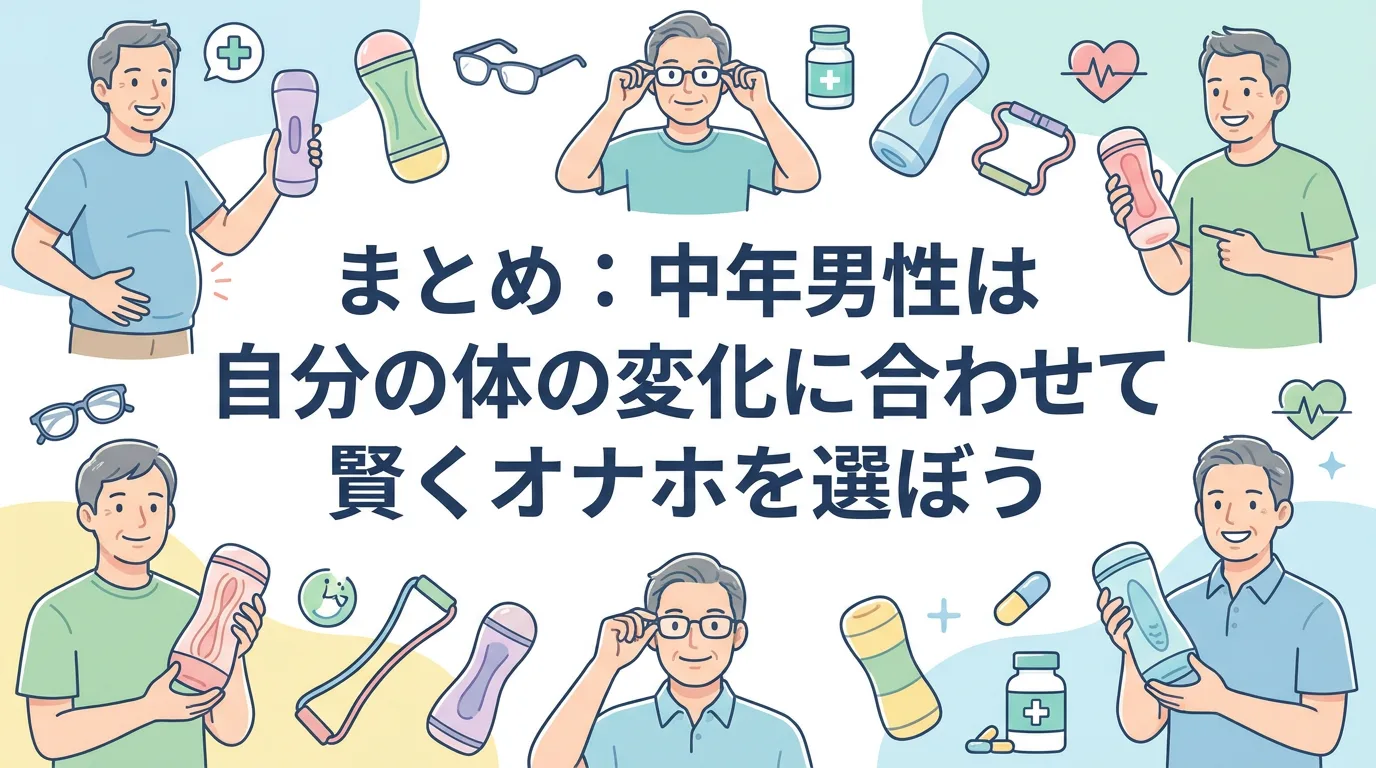 まとめ:中年男性は自分の体の変化に合わせて賢くオナホを選ぼう
