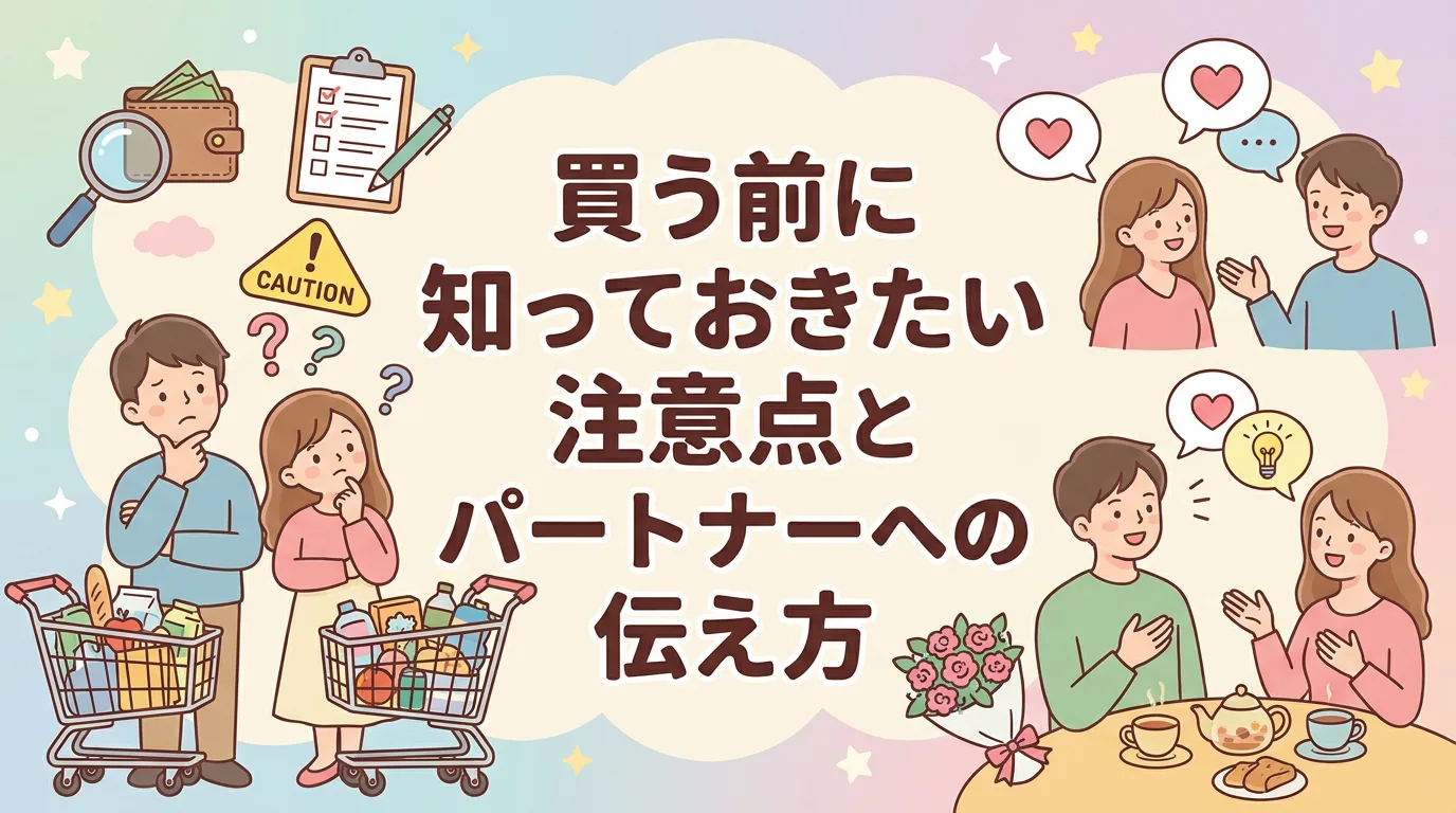 買う前に知っておきたい注意点とパートナーへの伝え方