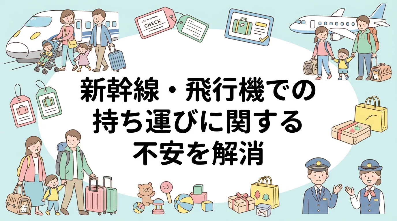 新幹線・飛行機での持ち運びに関する不安を解消