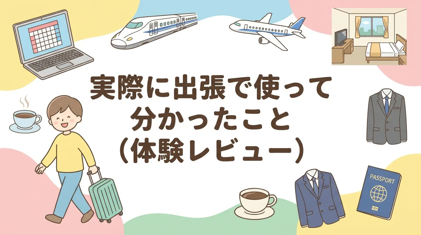実際に出張で使って分かったこと（体験レビュー）