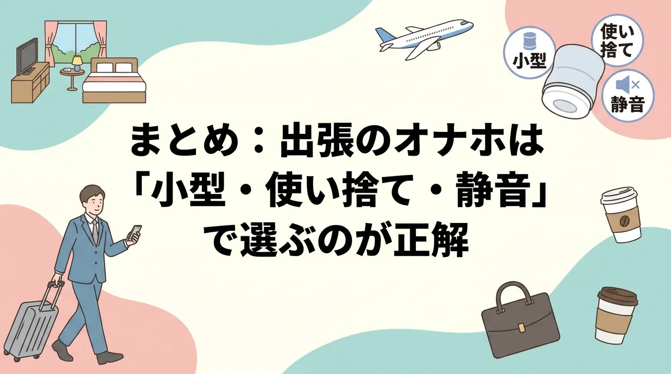 まとめ：出張のオナホは「小型・使い捨て・静音」で選ぶのが正解
