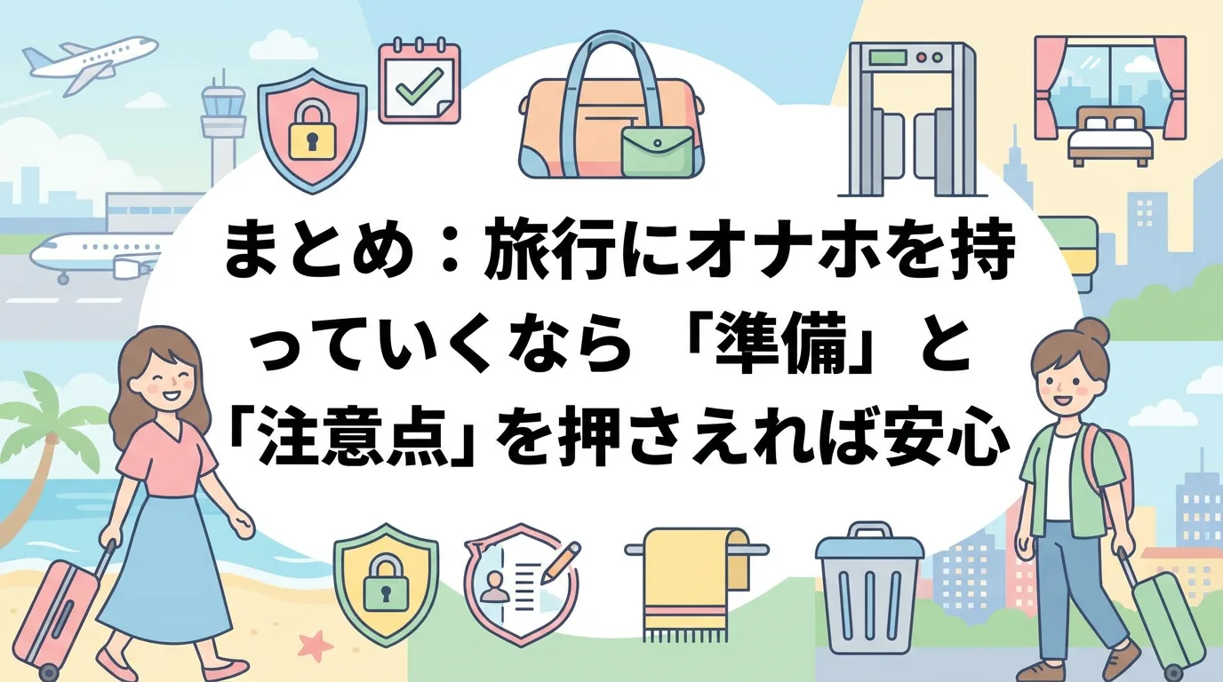 まとめ:旅行にオナホを持っていくなら「準備」と「注意点」を押さえれば安心
