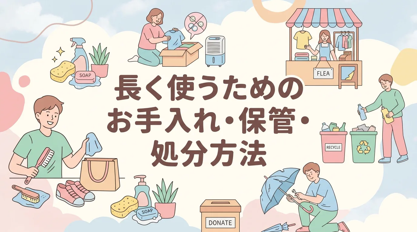 長く使うためのお手入れ・保管・処分方法