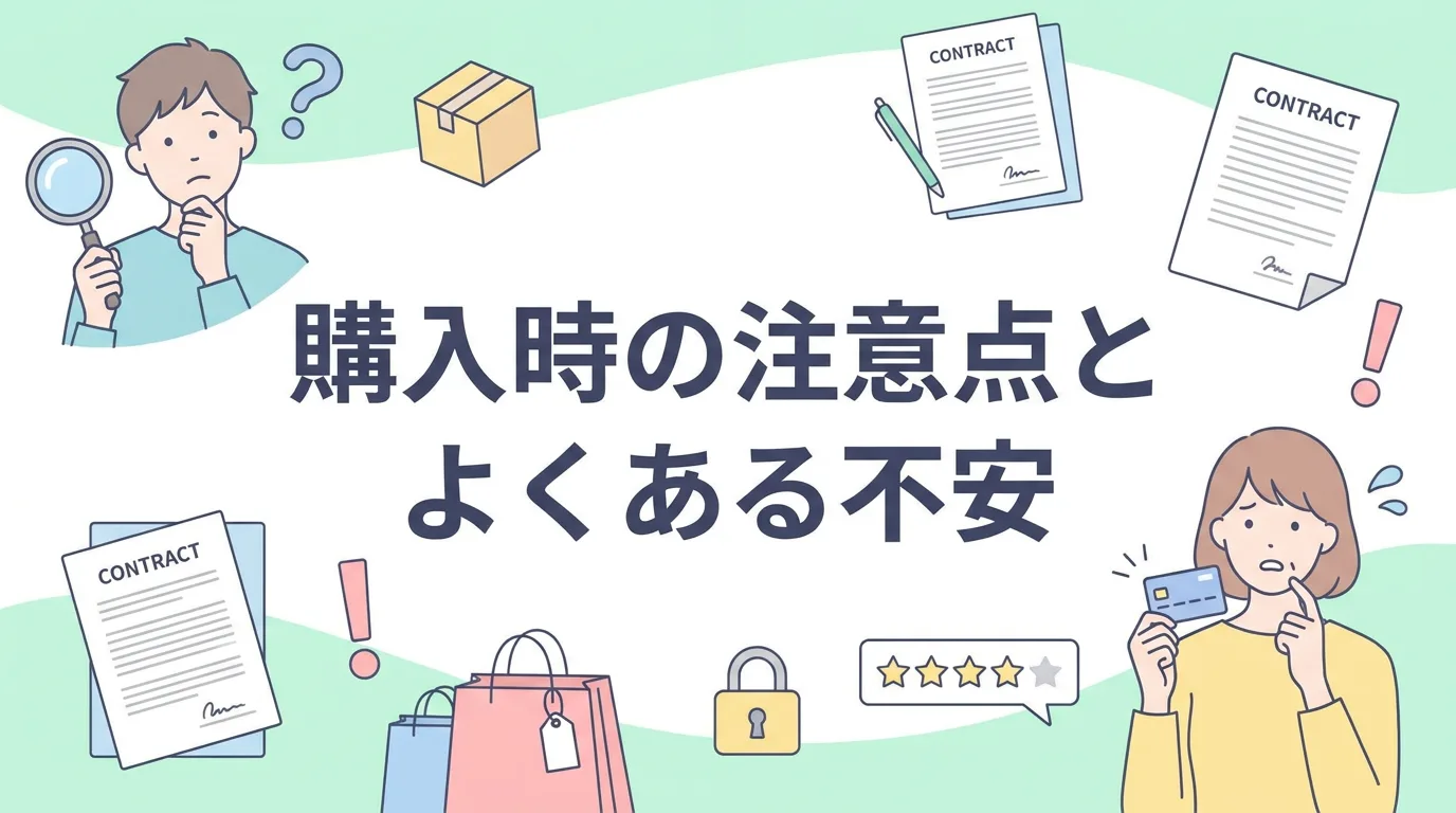 購入時の注意点とよくある不安