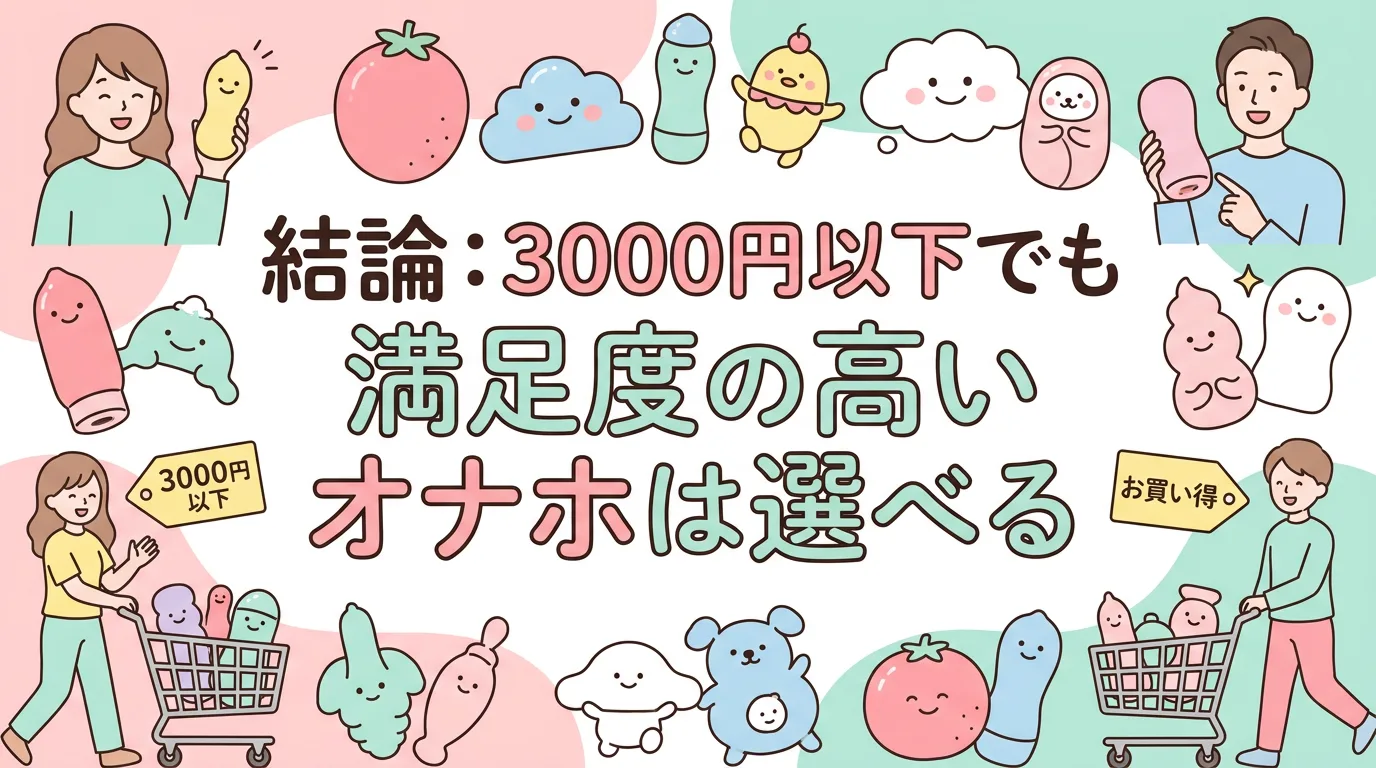 結論：3000円以下でも満足度の高いオナホは選べる