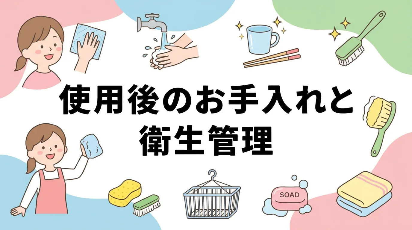 使用後のお手入れと衛生管理