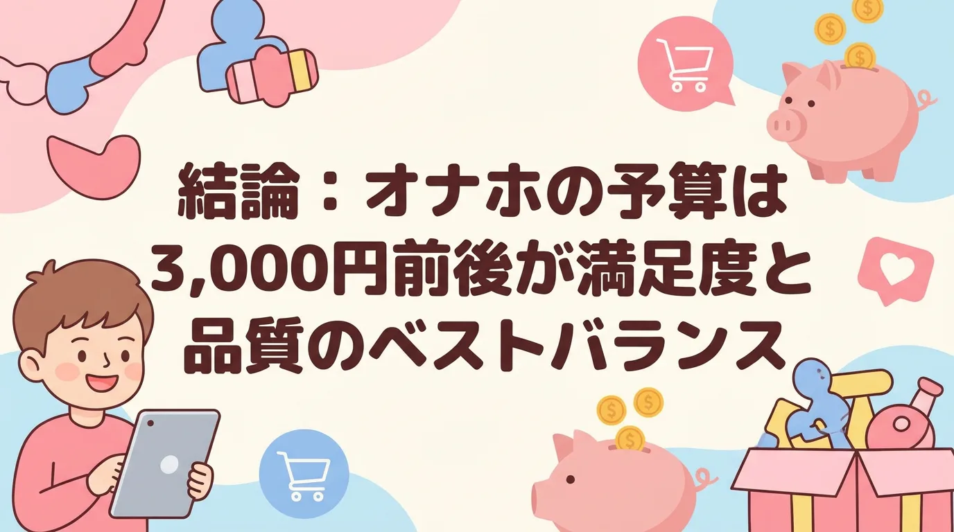 結論:オナホの予算は3,000円前後が満足度と品質のベストバランス
