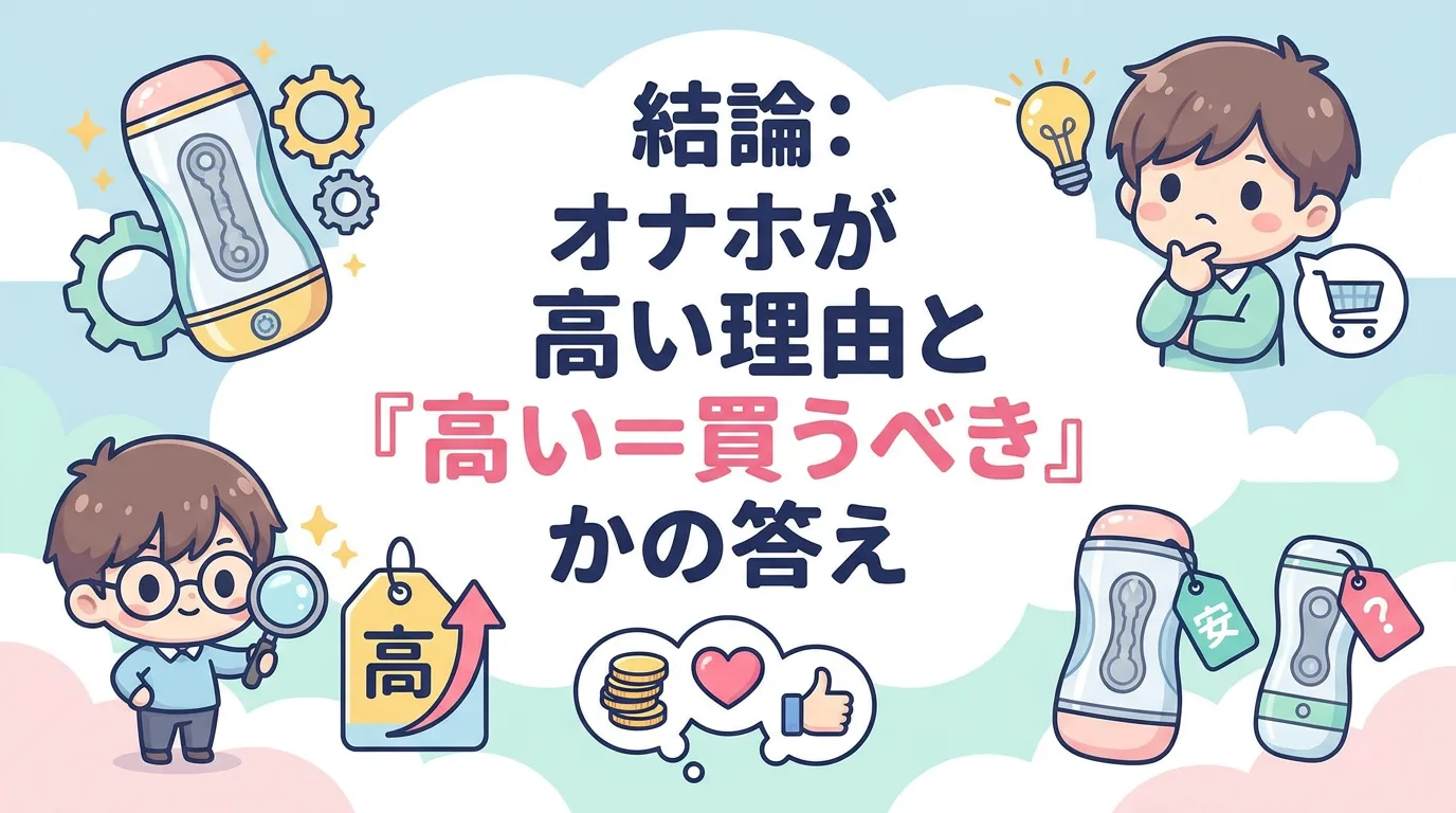 結論:オナホが高い理由と『高い=買うべき』かの答え