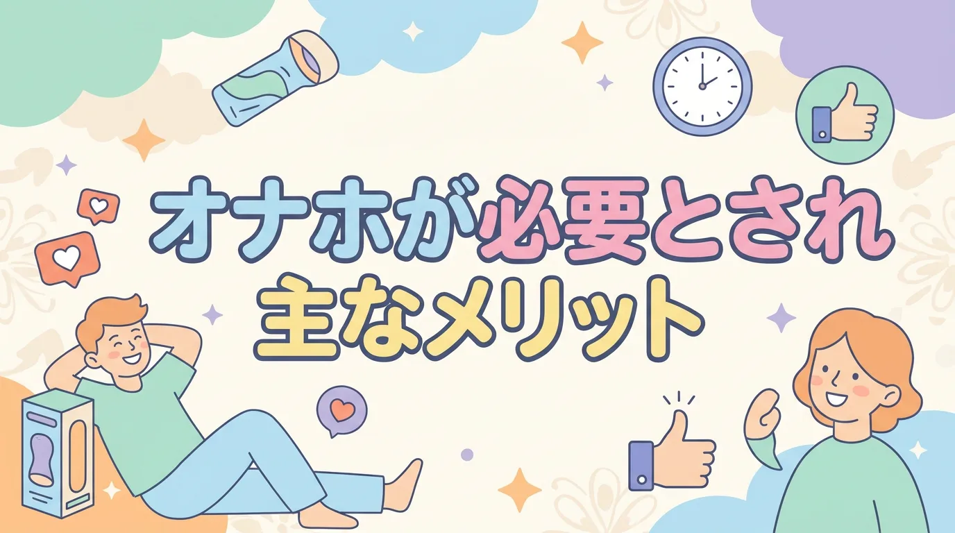 オナホが必要とされる主なメリット