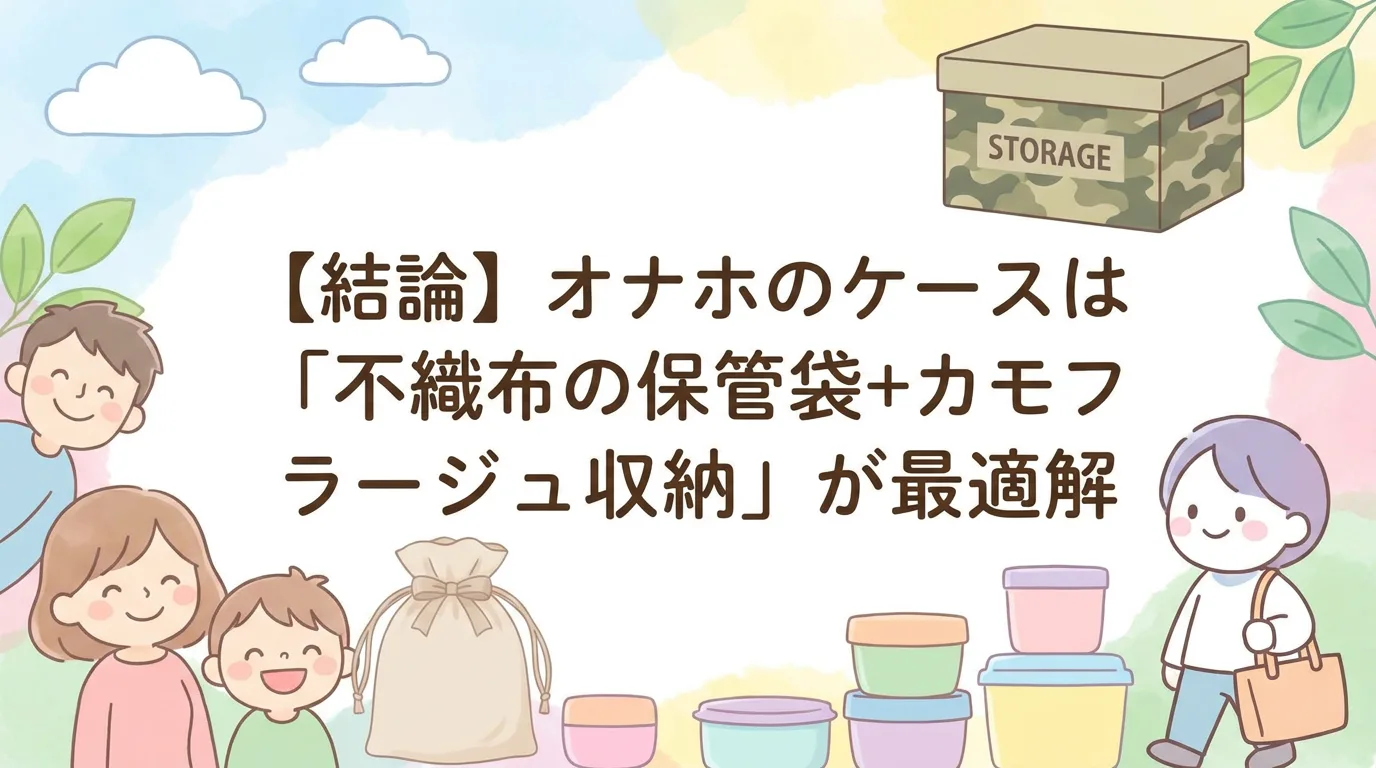 【結論】オナホのケースは「不織布の保管袋＋カモフラージュ収納」が最適解