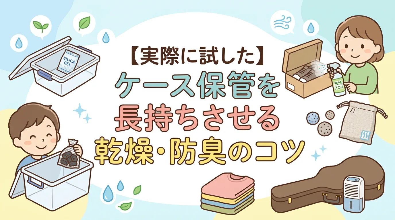 【実際に試した】ケース保管を長持ちさせる乾燥・防臭のコツ