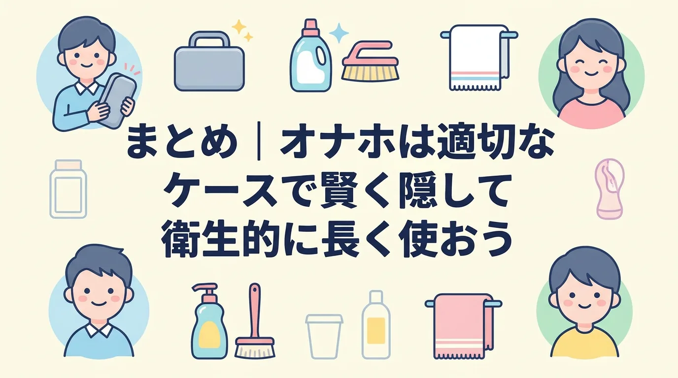 まとめ｜オナホは適切なケースで賢く隠して衛生的に長く使おう