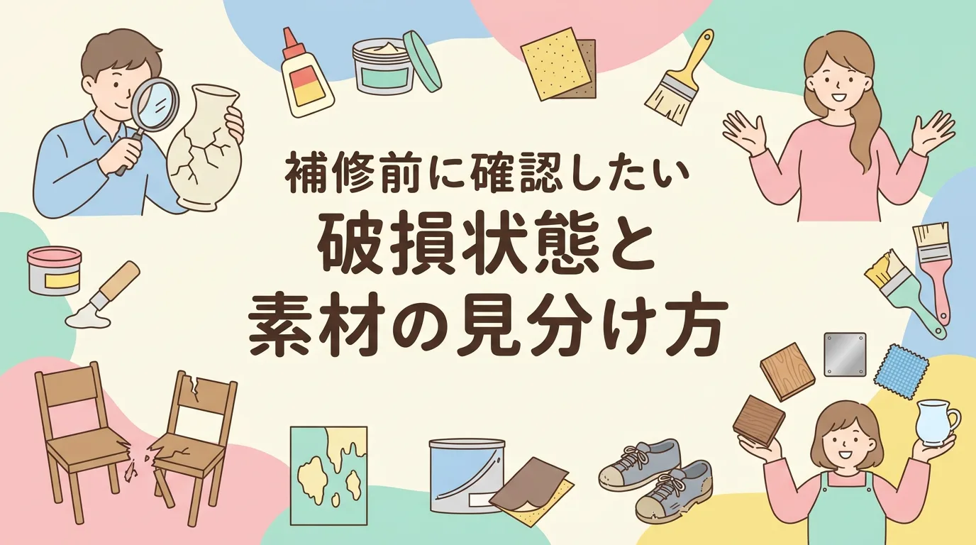 補修前に確認したい破損状態と素材の見分け方