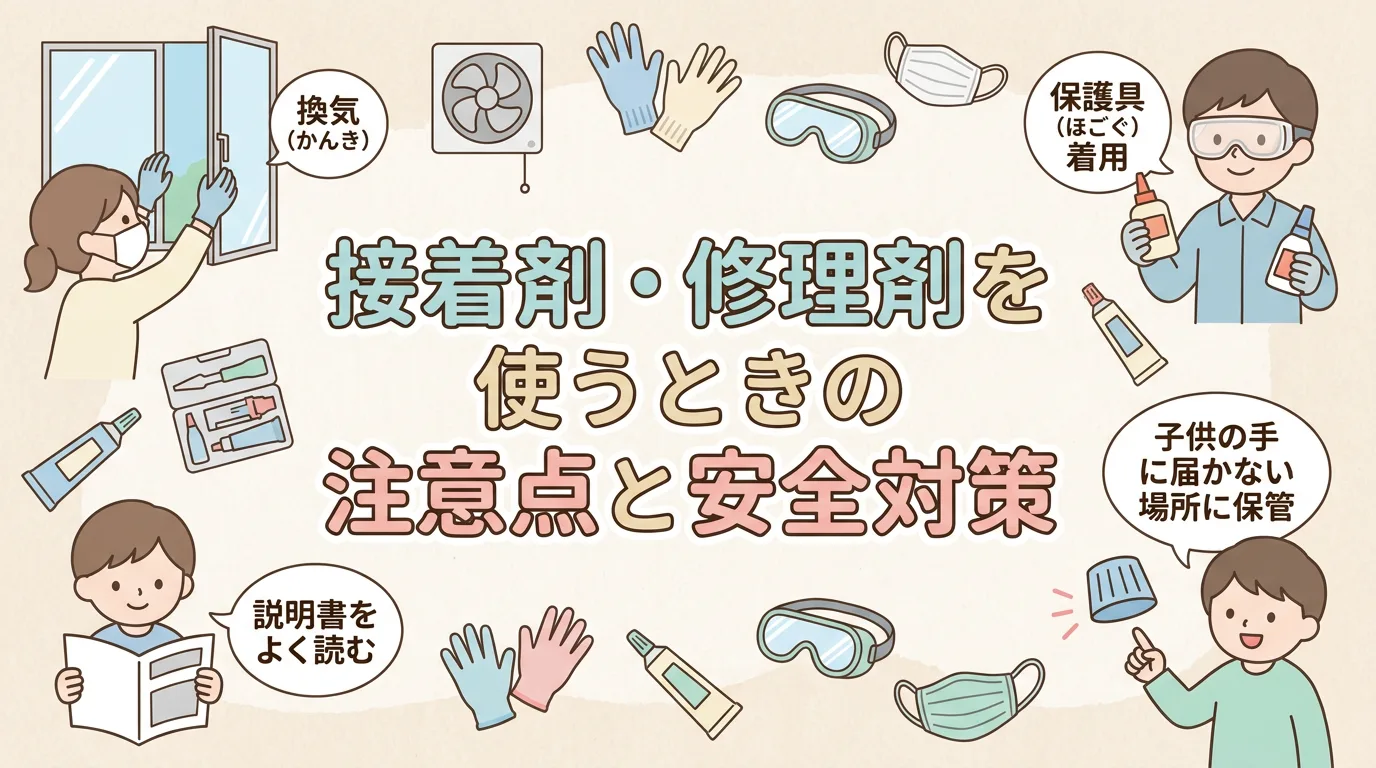 接着剤・修理剤を使うときの注意点と安全対策