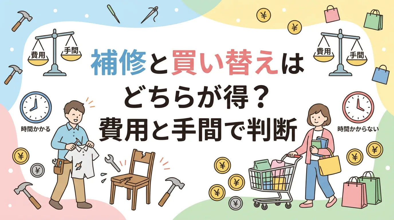 補修と買い替えはどちらが得？費用と手間で判断