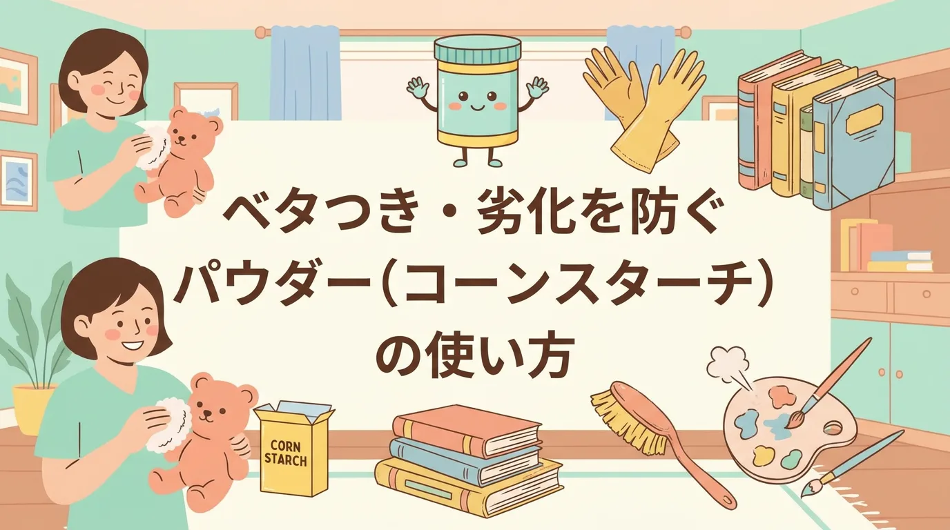 ベタつき・劣化を防ぐパウダー(コーンスターチ)の使い方