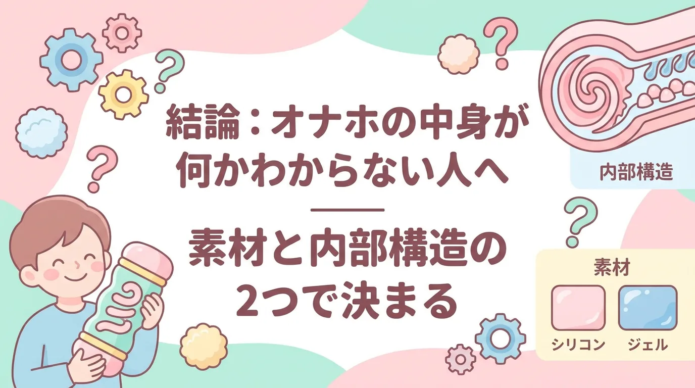 結論：オナホの中身が何かわからない人へ―素材と内部構造の2つで決まる