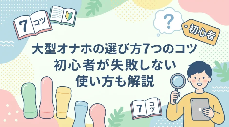 大型オナホの選び方7つのコツ｜初心者が失敗しない使い方も解説