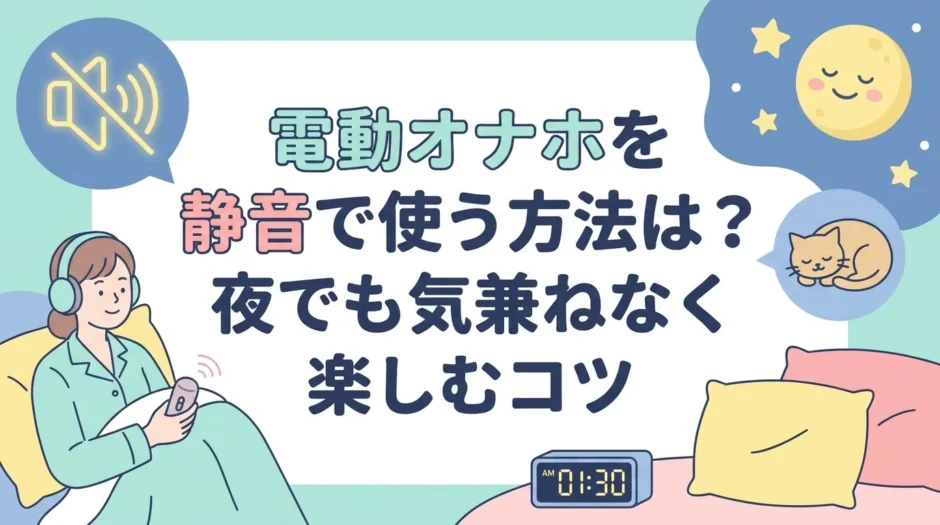 電動オナホを静音で使う方法は？夜でも気兼ねなく楽しむコツ