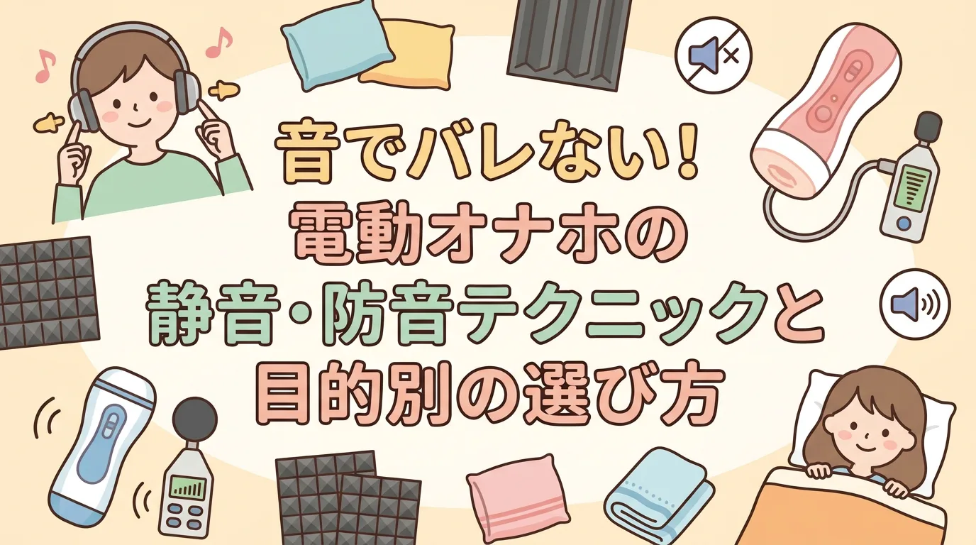 音でバレない！電動オナホの静音・防音テクニックと目的別の選び方