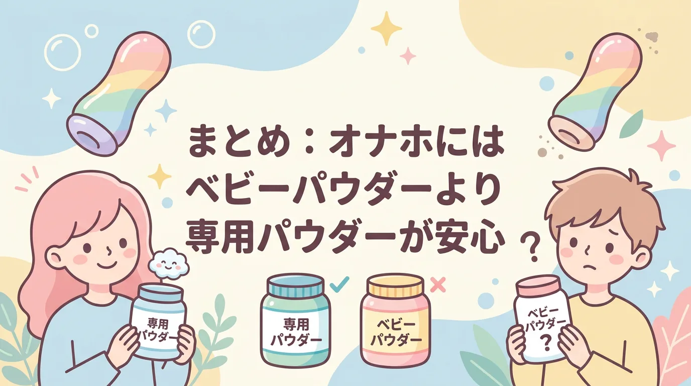 まとめ：オナホにはベビーパウダーより専用パウダーが安心