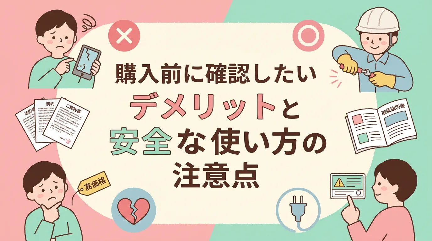 購入前に確認したいデメリットと安全な使い方の注意点
